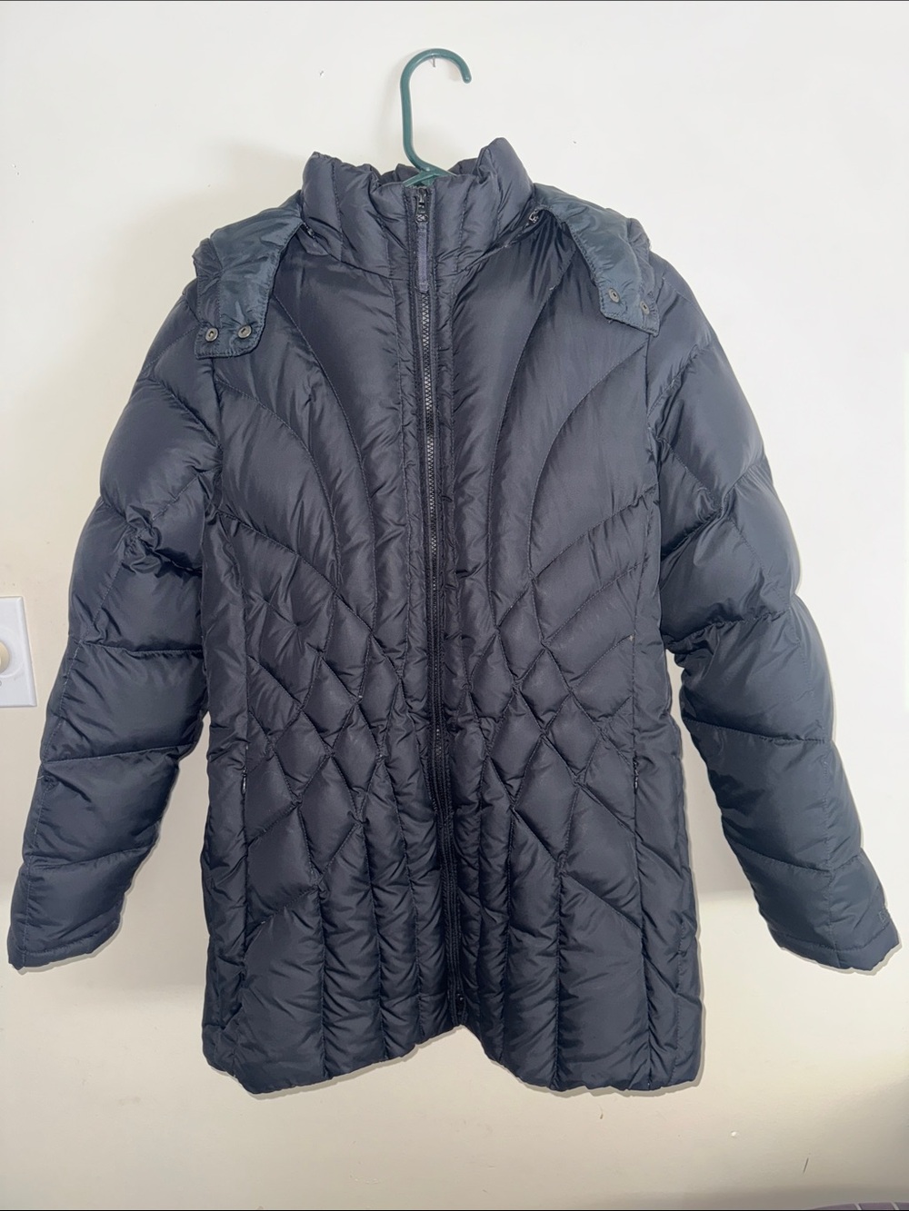 L.L. Bean Black Quilted Long Puffer Coat